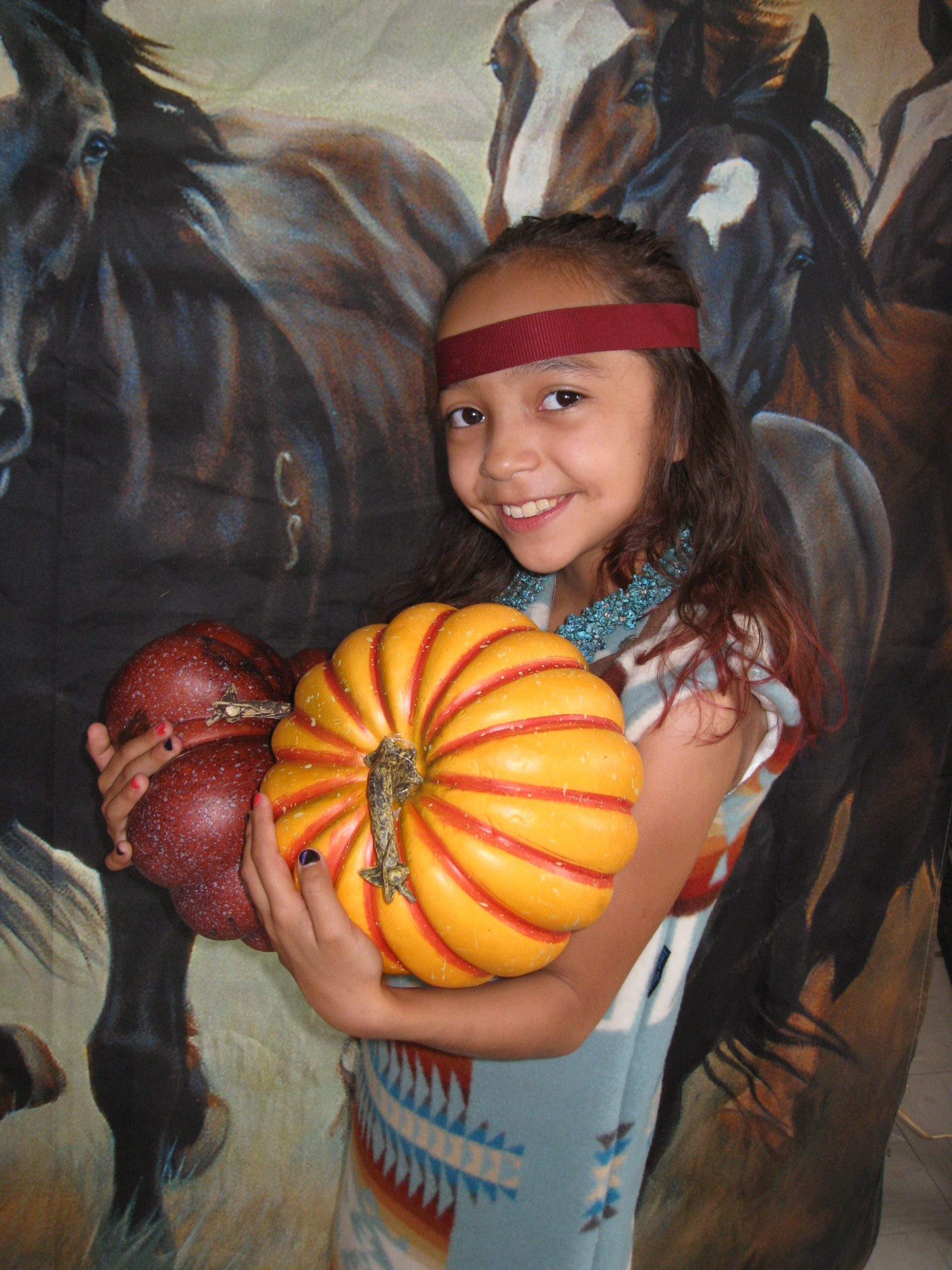 A child during an autumn visit