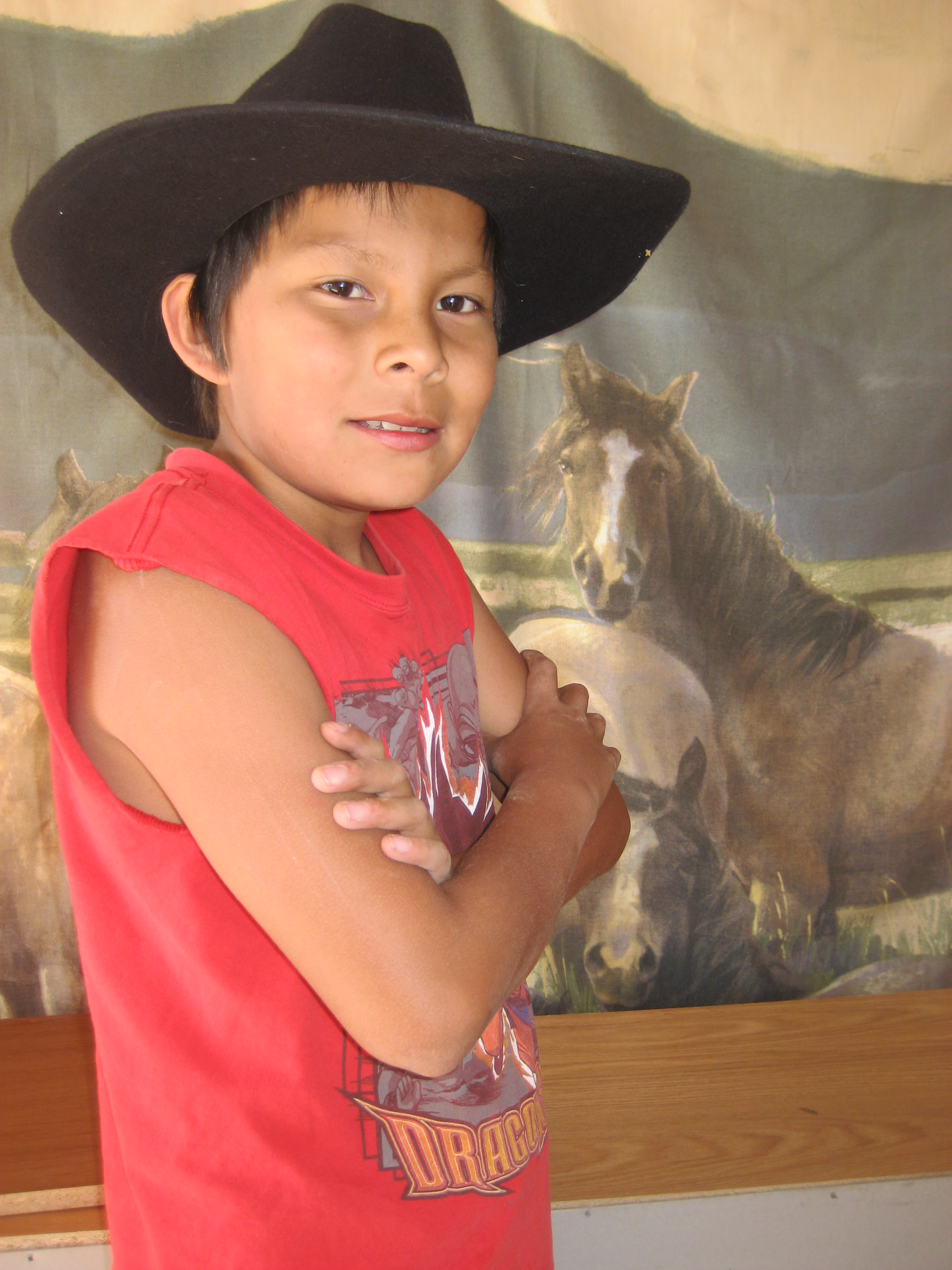 A child wearing a cowboy hat