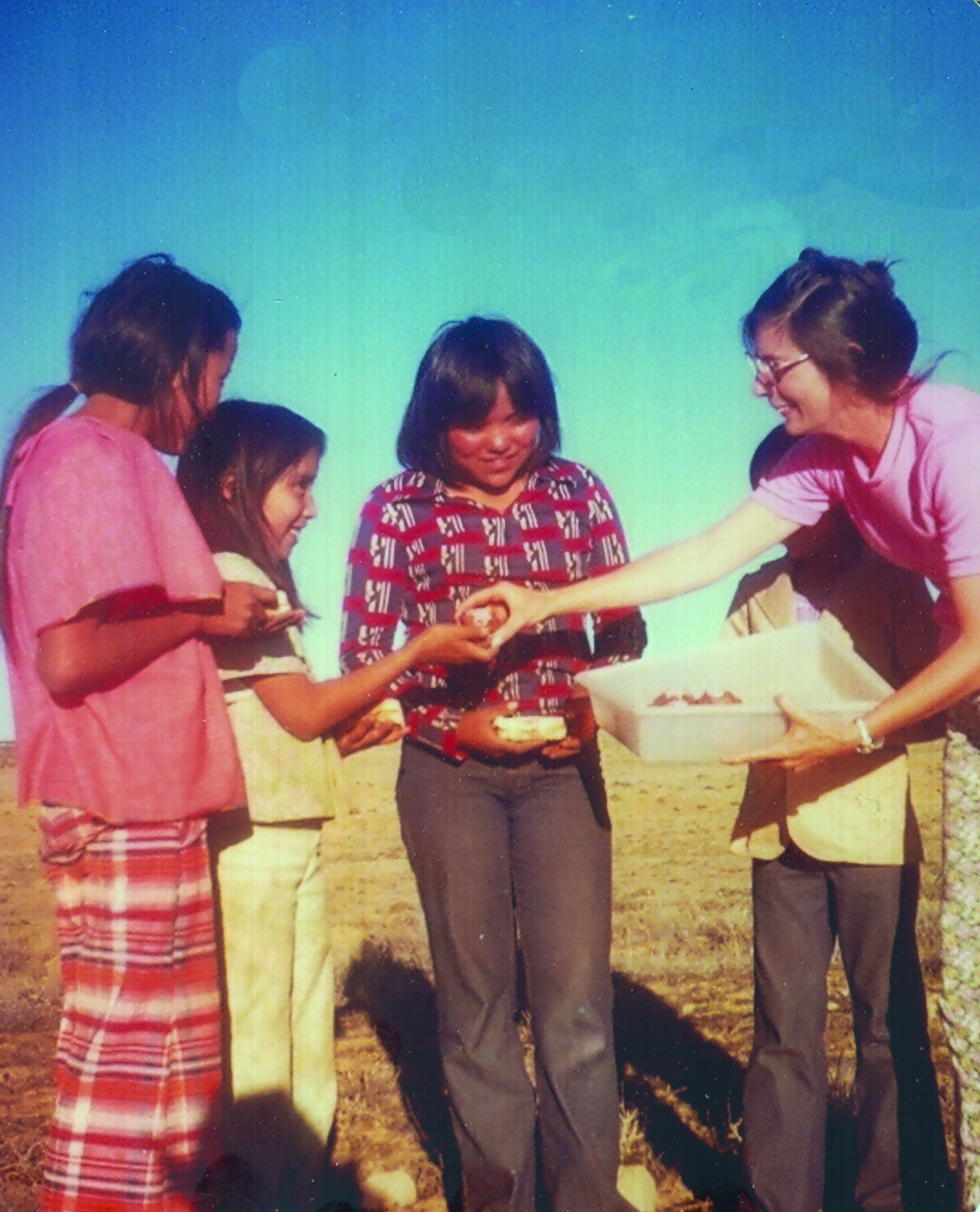 Sylvia serving during an earlier Indian Mobile Mission visit